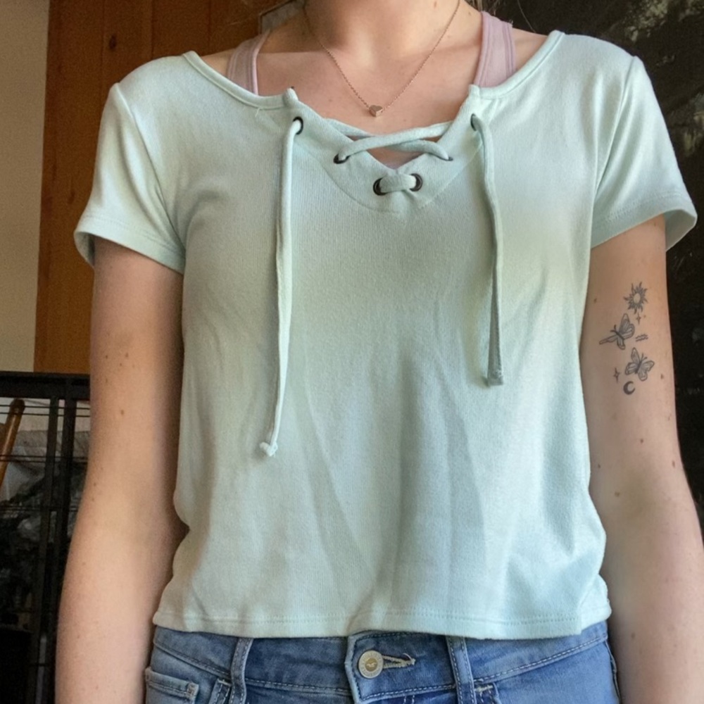 cute cropped top with tie